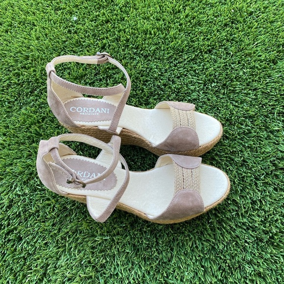 Cordani Women's Tan Wedge Sandals - Picture 1 of 6